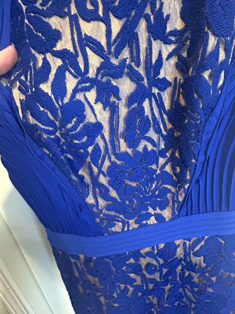 Tadashi Shoji Cobalt Blue Lace- Dress size 4